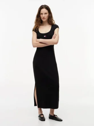 Vestido largo de punto acanalado de Tommy Jeans