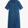Vestido midi vaquero con cinturón