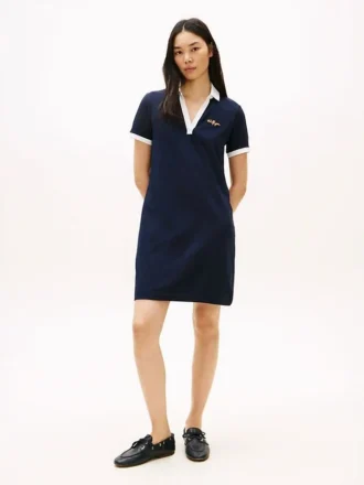 Vestido polo con el logotipo de Hilfiger bordado