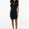 Vestido polo de algodón elástico de corte clásico