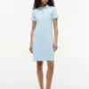 Vestido polo de algodón elástico de corte clásico