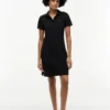 Vestido polo de algodón elástico de corte clásico