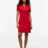Vestido polo de algodón elástico de corte clásico