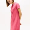 Vestido polo de algodón elástico de corte clásico Vestido polo de algodón elástico de corte clásico