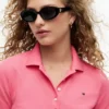 Vestido polo de algodón elástico de corte clásico
