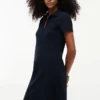 Vestido polo de algodón elástico de corte clásico