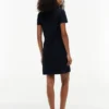 Vestido polo de algodón elástico de corte clásico