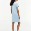 Vestido polo de algodón elástico de corte clásico
