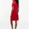Vestido polo de algodón elástico de corte clásico