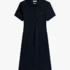 Vestido polo de algodón elástico de corte clásico