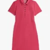 Vestido polo de algodón elástico de corte clásico Vestido polo de algodón elástico de corte clásico