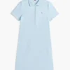 Vestido polo de algodón elástico de corte clásico