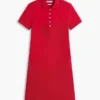Vestido polo de algodón elástico de corte clásico