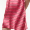 Vestido polo de interlock a rayas con botones dorados
