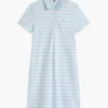 Vestido polo de piqué elástico a rayas Vestido polo de piqué elástico a rayas