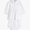 Vestido polo elástico de manga larga para bebés