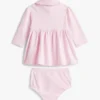Vestido polo elástico de manga larga para bebés