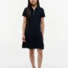 Vestido polo elástico plisado para niñas