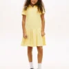 Vestido polo elástico plisado para niñas