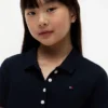 Vestido polo elástico plisado para niñas