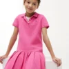Vestido polo elástico plisado para niñas