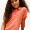 Vestido polo elástico plisado para niñas