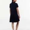 Vestido polo elástico plisado para niñas