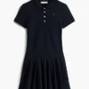 Vestido polo elástico plisado para niñas