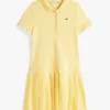 Vestido polo elástico plisado para niñas
