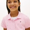 Vestido polo infantil con estampado floral integral