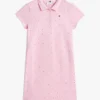 Vestido polo infantil con estampado floral integral