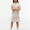 Vestido polo infantil con rayas múltiples