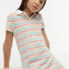 Vestido polo infantil con rayas múltiples