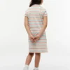 Vestido polo infantil con rayas múltiples