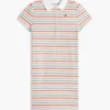 Vestido polo infantil con rayas múltiples
