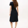 Vestido polo midi con cinturón y ribete Vestido polo midi con cinturón y ribete