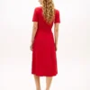 Vestido polo midi con cinturón y ribete Vestido polo midi con cinturón y ribete