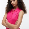 Vestido polo midi sin mangas de piqué Vestido polo midi sin mangas de piqué
