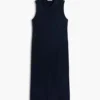 Vestido polo midi sin mangas de piqué Vestido polo midi sin mangas de piqué