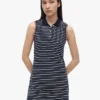 Vestido polo sin mangas a rayas Vestido polo sin mangas a rayas