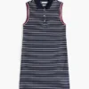 Vestido polo sin mangas a rayas Vestido polo sin mangas a rayas