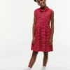 Vestido polo sin mangas a rayas para niña