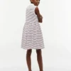 Vestido polo sin mangas a rayas para niña