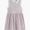 Vestido polo sin mangas a rayas para niña