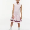 Vestido polo sin mangas con pliegues para niña