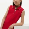 Vestido polo sin mangas con pliegues para niña
