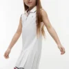 Vestido polo sin mangas con pliegues para niña
