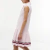 Vestido polo sin mangas con pliegues para niña
