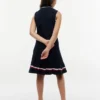Vestido polo sin mangas con pliegues para niña