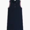 Vestido polo sin mangas de piqué elástico Vestido polo sin mangas de piqué elástico
